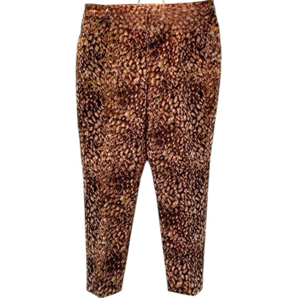 COLDWATER CREEK SZ 12 ANIMAL PRINT  COTTON SPANDEX 5PKT JEANS - Picture 2 of 6